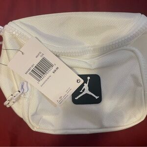 Jordan White Crossbody Bag with Iconic Logo
